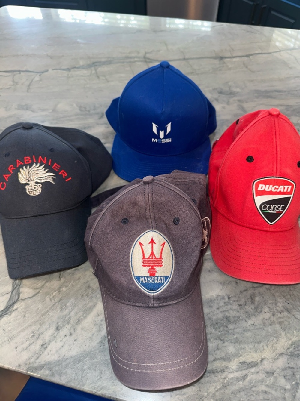 Maserati Gray Trident Logo Baseball Cap